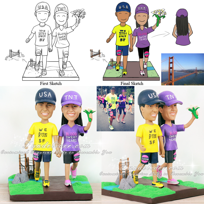 marathon cake topper